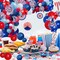 140PCS Navy Blue Red White Balloon Garland Arch Kit Graduation Class of 2024 Day 4th of July Patriotic Flag Veteran’s Day Nautical Baseball Spider Man One Birthday Party Decorations